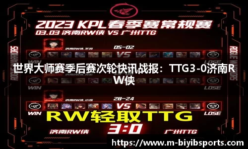 世界大师赛季后赛次轮快讯战报：TTG3-0济南RW侠